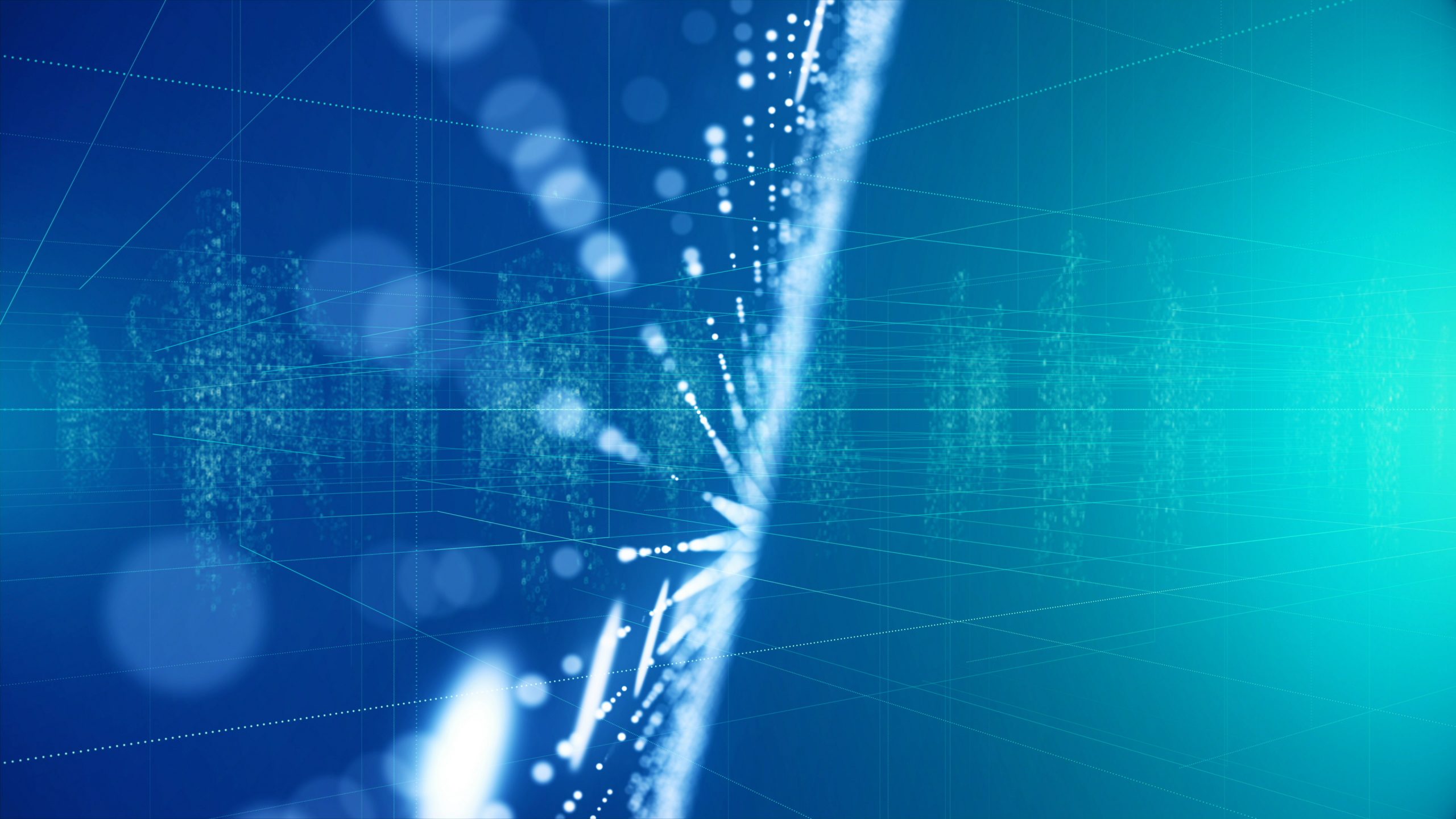 a digital image of an empty digital space with small dots and lines showing minimal latency of traffic