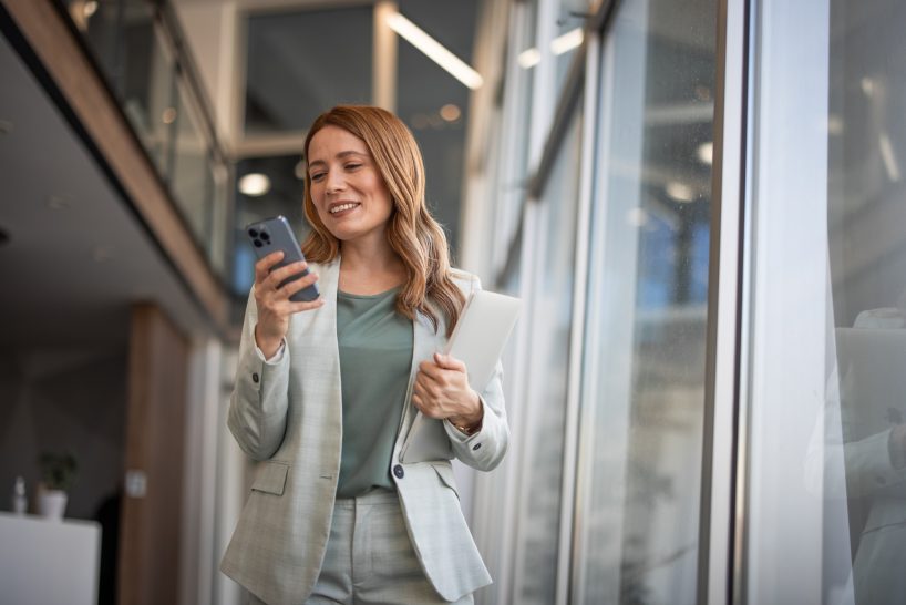 business woman using a smart phone